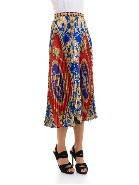 versace baroque pleated skirt|versace pleated skirts.